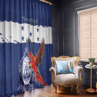 Honduras Independence Day Window Curtain Scarlet Macaw Flag Style - Wonder Print Shop