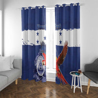 Honduras Independence Day Window Curtain Scarlet Macaw Flag Style - Wonder Print Shop
