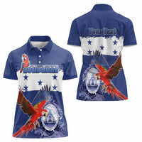 Honduras Independence Day Women Polo Shirt Scarlet Macaw Flag Style - Wonder Print Shop
