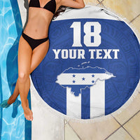 Custom Honduras Football Beach Blanket La H Go Champion - Wonder Print Shop