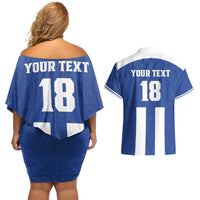 Custom Honduras Football Couples Matching Off Shoulder Short Dress and Hawaiian Shirt La H Go Champion - Wonder Print Shop
