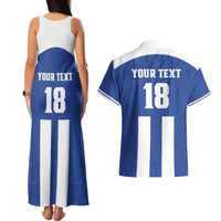 Custom Honduras Football Couples Matching Tank Maxi Dress and Hawaiian Shirt La H Go Champion - Wonder Print Shop