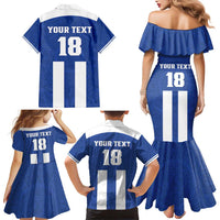 Custom Honduras Football Family Matching Mermaid Dress and Hawaiian Shirt La H Go Champion - Wonder Print Shop