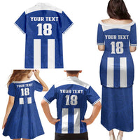 Custom Honduras Football Family Matching Puletasi and Hawaiian Shirt La H Go Champion - Wonder Print Shop