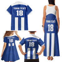 Custom Honduras Football Family Matching Tank Maxi Dress and Hawaiian Shirt La H Go Champion - Wonder Print Shop