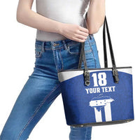 Custom Honduras Football Leather Tote Bag La H Go Champion - Wonder Print Shop