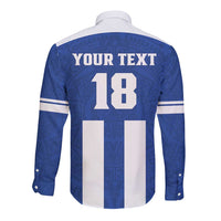 Custom Honduras Football Long Sleeve Button Shirt La H Go Champion - Wonder Print Shop