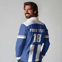 Custom Honduras Football Long Sleeve Polo Shirt La H Go Champion - Wonder Print Shop