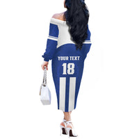 Custom Honduras Football Off The Shoulder Long Sleeve Dress La H Go Champion - Wonder Print Shop