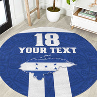 Custom Honduras Football Round Carpet La H Go Champion - Wonder Print Shop