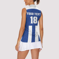 Custom Honduras Football Women Sleeveless Polo Shirt La H Go Champion - Wonder Print Shop