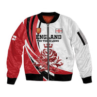 Custom England Football Sleeve Zip Bomber Jacket Simple Style - Wonder Print Shop