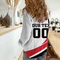 Custom England Football Women Casual Shirt Simple Style - Wonder Print Shop