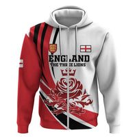 Custom England Football Zip Hoodie Simple Style - Wonder Print Shop