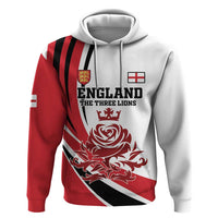Custom England Football Zip Hoodie Simple Style - Wonder Print Shop