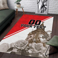 Custom England Rose Area Rug With Big Ben - Wonder Print Shop