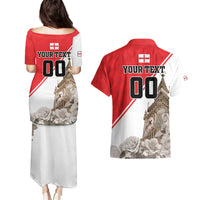Custom England Rose Couples Matching Puletasi and Hawaiian Shirt With Big Ben - Wonder Print Shop