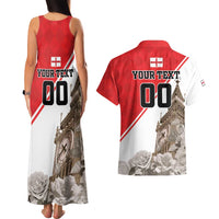 Custom England Rose Couples Matching Tank Maxi Dress and Hawaiian Shirt With Big Ben - Wonder Print Shop