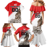 Custom England Rose Family Matching Mermaid Dress and Hawaiian Shirt With Big Ben - Wonder Print Shop