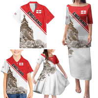 Custom England Rose Family Matching Puletasi and Hawaiian Shirt With Big Ben - Wonder Print Shop