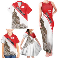 Custom England Rose Family Matching Tank Maxi Dress and Hawaiian Shirt With Big Ben - Wonder Print Shop