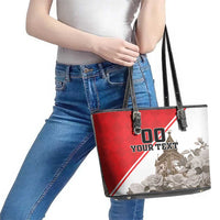 Custom England Rose Leather Tote Bag With Big Ben - Wonder Print Shop