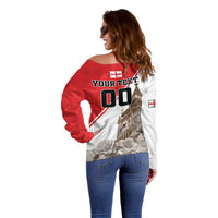 Custom England Rose Off Shoulder Sweater With Big Ben - Wonder Print Shop