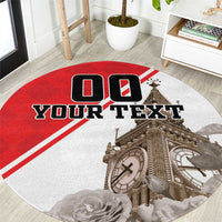 Custom England Rose Round Carpet With Big Ben