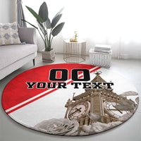 Custom England Rose Round Carpet With Big Ben