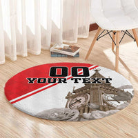 Custom England Rose Round Carpet With Big Ben