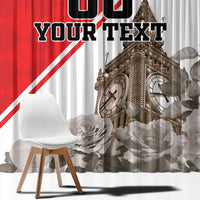 Custom England Rose Window Curtain With Big Ben - Wonder Print Shop