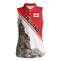 Custom England Rose Women Sleeveless Polo Shirt With Big Ben - Wonder Print Shop