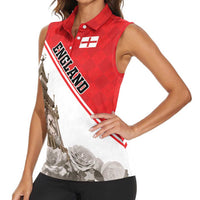 Custom England Rose Women Sleeveless Polo Shirt With Big Ben - Wonder Print Shop