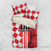 Custom Croatia Bedding Set Checkerboard Hrvatska Simple Style - Wonder Print Shop