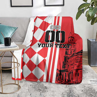 Custom Croatia Blanket Checkerboard Hrvatska Simple Style
