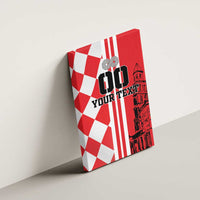 Custom Croatia Canvas Wall Art Checkerboard Hrvatska Simple Style - Wonder Print Shop