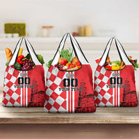 Custom Croatia Grocery Bag Checkerboard Hrvatska Simple Style