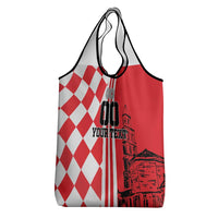 Custom Croatia Grocery Bag Checkerboard Hrvatska Simple Style