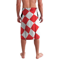 Custom Croatia Lavalava Checkerboard Hrvatska Simple Style - Wonder Print Shop