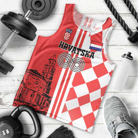Custom Croatia Men Tank Top Checkerboard Hrvatska Simple Style - Wonder Print Shop