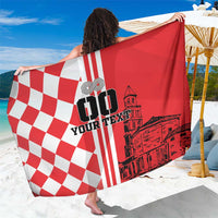 Custom Croatia Sarong Checkerboard Hrvatska Simple Style - Wonder Print Shop