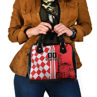 Custom Croatia Shoulder Handbag Checkerboard Hrvatska Simple Style