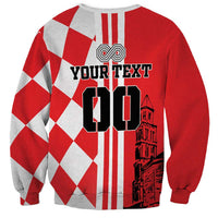 Custom Croatia Sweatshirt Checkerboard Hrvatska Simple Style - Wonder Print Shop