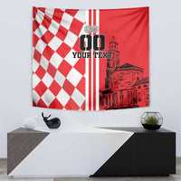 Custom Croatia Tapestry Checkerboard Hrvatska Simple Style - Wonder Print Shop