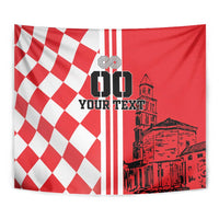 Custom Croatia Tapestry Checkerboard Hrvatska Simple Style - Wonder Print Shop