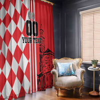 Custom Croatia Window Curtain Checkerboard Hrvatska Simple Style - Wonder Print Shop