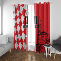 Custom Croatia Window Curtain Checkerboard Hrvatska Simple Style - Wonder Print Shop