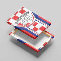 Custom Croatia Checkerboard Canvas Wall Art Simple Style - Wonder Print Shop