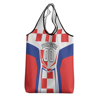 Custom Croatia Checkerboard Grocery Bag Simple Style