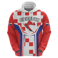 Custom Croatia Checkerboard Hoodie Simple Style - Wonder Print Shop